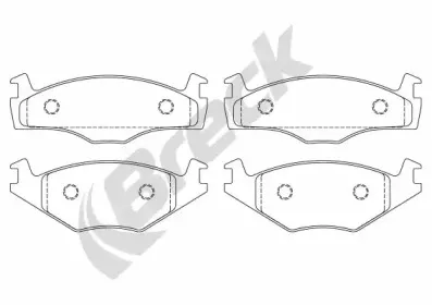 20887 00 702 00 BRECK Комплект тормозных колодок, дисковый тормоз